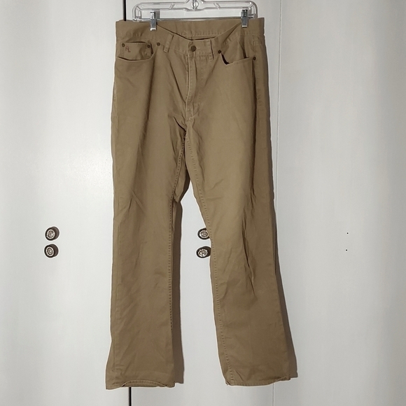 Polo Ralph Lauren- Mens Khaki Straight Leg Pants /Few flaws Sz.34X32 - Picture 1 of 10